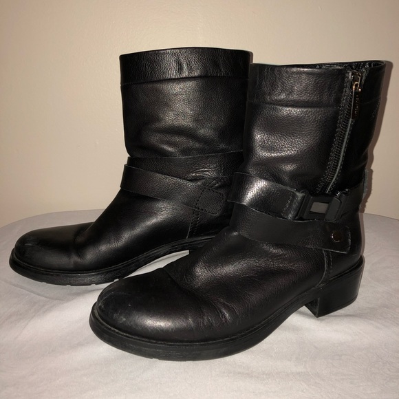 Aquatalia Shoes - Aquatalia Black Leather Boots Size 7 1/2